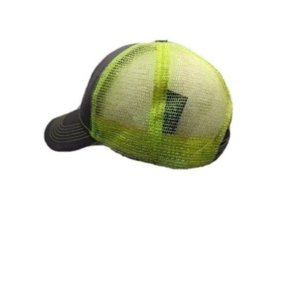 John Deere Adjustable Gray/ lime green Mesh Advertising Logo Hat Cap - Picture 6 of 10